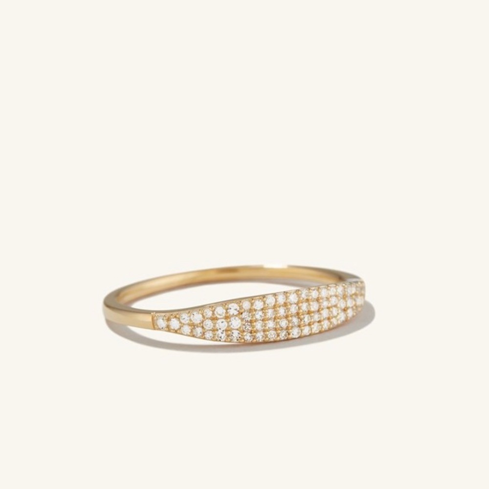 Mejuri Pavé Diamond Slim Signet 💫✨